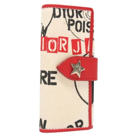Christian Dior Hardcore Key Case Canvas White Red Auth - Picture 15 of 16